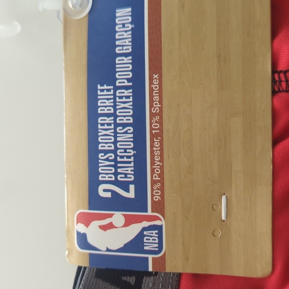 NBA Kids Raptors Red Boxer Briefs - Size 4 NWT - Picture 2 of 5